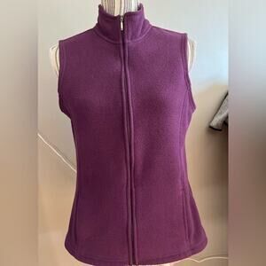 LL BEAN WOMENS FLEECE VEST JACKET SIZE SMALL